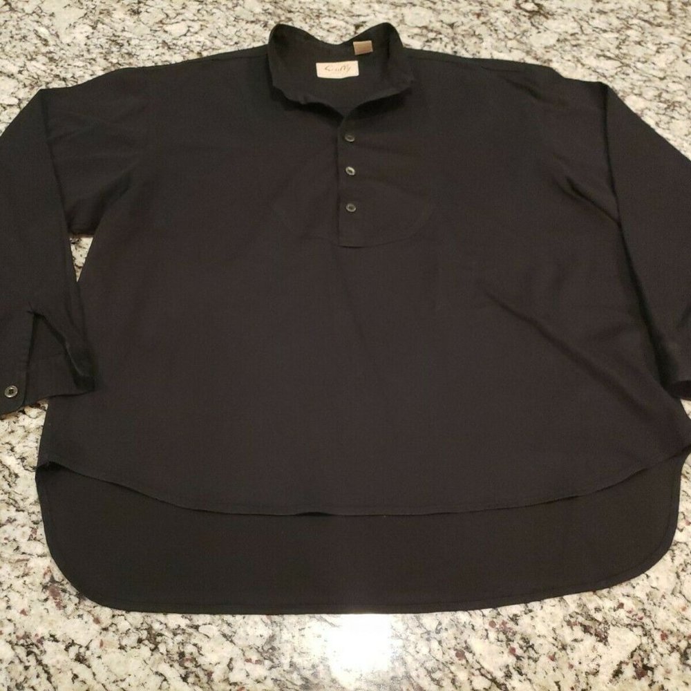 SCULLY Mens Frontier Style Reenactment Shirt Size XL Cotton Partial Button Up